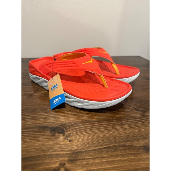 Hoka One One Other - Hoka One One M Ora Recovery Flip Fiesta Amber Yellow Men's Sandals Size 11